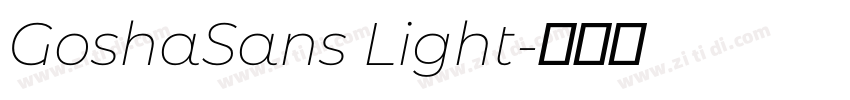 GoshaSans Light字体转换